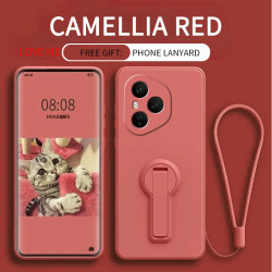 Case for Honor 400 Pro Liquid Silicone Stand Holder Soft Phone Skin Cover for 400 Lite 300 Ultra 300 Pro Upgrade Shockproof Back Funda