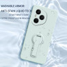 Case for Honor 400 Pro Liquid Silicone Stand Holder Soft Phone Skin Cover for 400 Lite 300 Ultra 300 Pro Upgrade Shockproof Back Funda