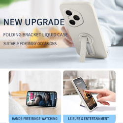 Case for Honor 400 Pro Liquid Silicone Stand Holder Soft Phone Skin Cover for 400 Lite 300 Ultra 300 Pro Upgrade Shockproof Back Funda