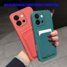 Case for OnePlus 13T Liquid Silicone Card Holder Soft Phone Skin Cover OnePlus 13R 12 Shockproof Back Pocket Wallet Funda