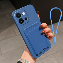 Case for OnePlus 13T Liquid Silicone Card Holder Soft Phone Skin Cover OnePlus 13R 12 Shockproof Back Pocket Wallet Funda