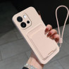 Case for OnePlus 13T Liquid Silicone Card Holder Soft Phone Skin Cover OnePlus 13R 12 Shockproof Back Pocket Wallet Funda