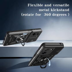 For Xiaomi Redmi A5 4G Case With Slide Lens Cover Rotating Ring Shockproof Stand Holder Phone Case