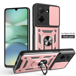 For Xiaomi Redmi A5 4G Case With Slide Lens Cover Rotating Ring Shockproof Stand Holder Phone Case