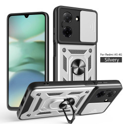 For Xiaomi Redmi A5 4G Case With Slide Lens Cover Rotating Ring Shockproof Stand Holder Phone Case