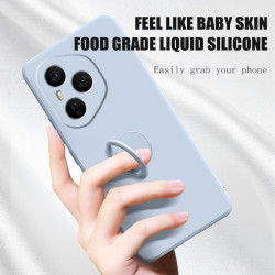 Case For Honor 400 Pro Liquid Silicone Ring Holder Soft Phone Cover for 300 Ultra 300 Pro Shockproof Back Fundas