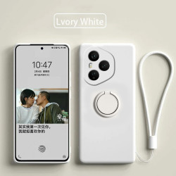 Case For Honor 400 Pro Liquid Silicone Ring Holder Soft Phone Cover for 300 Ultra 300 Pro Shockproof Back Fundas
