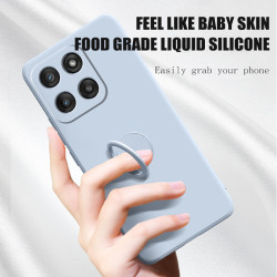 Case For Motorola Edge 60 Fusion Liquid Silicone Ring Holder Soft Phone Cover for Edge 60s 50Neo 50Fusion 50 Pro Shockproof Back Fundas