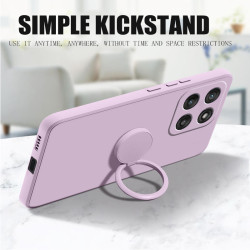 Case For Motorola Edge 60 Fusion Liquid Silicone Ring Holder Soft Phone Cover for Edge 60s 50Neo 50Fusion 50 Pro Shockproof Back Fundas