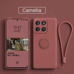 Case For Motorola Edge 60 Fusion Liquid Silicone Ring Holder Soft Phone Cover for Edge 60s 50Neo 50Fusion 50 Pro Shockproof Back Fundas