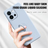 Case For OnePlus 13T Liquid Silicone Ring Holder Soft Phone Cover for 13R 12 Shockproof Back Fundas