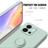 Case For OnePlus 13T Liquid Silicone Ring Holder Soft Phone Cover for 13R 12 Shockproof Back Fundas
