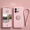 Case For OnePlus 13T Liquid Silicone Ring Holder Soft Phone Cover for 13R 12 Shockproof Back Fundas