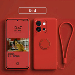 Case For OnePlus 13T Liquid Silicone Ring Holder Soft Phone Cover for 13R 12 Shockproof Back Fundas