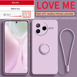 Case for Xiaomi Poco F7 Pro Cases Liquid Silicone Ring Stand Phone Shell Coque for Poco F6 Cover ShockproofBumper Back Funda