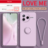 Case for Xiaomi Poco F7 Pro Cases Liquid Silicone Ring Stand Phone Shell Coque for Poco F6 Cover ShockproofBumper Back Funda