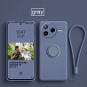 Case for Xiaomi Poco F7 Pro Cases Liquid Silicone Ring Stand Phone Shell Coque for Poco F6 Cover ShockproofBumper Back Funda