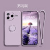 Case for Xiaomi Poco F7 Pro Cases Liquid Silicone Ring Stand Phone Shell Coque for Poco F6 Cover ShockproofBumper Back Funda