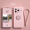 Case for Xiaomi Poco F7 Pro Cases Liquid Silicone Ring Stand Phone Shell Coque for Poco F6 Cover ShockproofBumper Back Funda