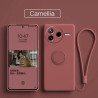 Case for Xiaomi Poco F7 Pro Cases Liquid Silicone Ring Stand Phone Shell Coque for Poco F6 Cover ShockproofBumper Back Funda