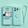 Case for Xiaomi Poco F7 Pro Cases Liquid Silicone Ring Stand Phone Shell Coque for Poco F6 Cover ShockproofBumper Back Funda