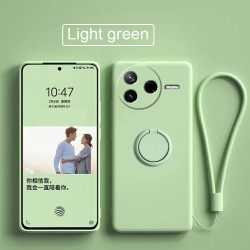 Case for Xiaomi Poco F7 Pro Cases Liquid Silicone Ring Stand Phone Shell Coque for Poco F6 Cover ShockproofBumper Back Funda