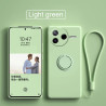 Case for Xiaomi Poco F7 Pro Cases Liquid Silicone Ring Stand Phone Shell Coque for Poco F6 Cover ShockproofBumper Back Funda