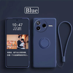 Case for Xiaomi Poco F7 Pro Cases Liquid Silicone Ring Stand Phone Shell Coque for Poco F6 Cover ShockproofBumper Back Funda