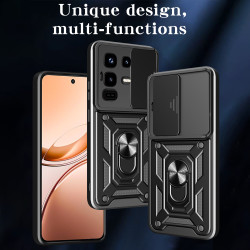 For Infinix Note 50 Pro 4G Case With Slide Lens Cover Note 50 4G Note 40 Pro 5G Note 40 4G Rotating Ring Shockproof Stand Holder Phone Case