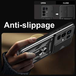 For Infinix Note 50 Pro 4G Case With Slide Lens Cover Note 50 4G Note 40 Pro 5G Note 40 4G Rotating Ring Shockproof Stand Holder Phone Case