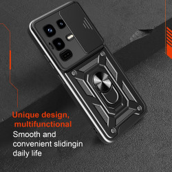 For Infinix Note 50 Pro 4G Case With Slide Lens Cover Note 50 4G Note 40 Pro 5G Note 40 4G Rotating Ring Shockproof Stand Holder Phone Case