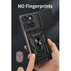 For Motorola Edge 60 Pro Case With Slide Lens Cover Edge 60 Fusion 50 Pro 50 Fusion 50 Neo Rotating Ring Shockproof Stand Holder Phone Case