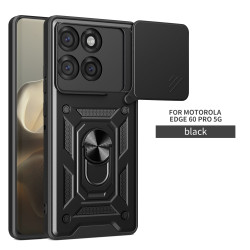 For Motorola Edge 60 Pro Case With Slide Lens Cover Edge 60 Fusion 50 Pro 50 Fusion 50 Neo Rotating Ring Shockproof Stand Holder Phone Case