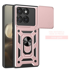 For Motorola Edge 60 Pro Case With Slide Lens Cover Edge 60 Fusion 50 Pro 50 Fusion 50 Neo Rotating Ring Shockproof Stand Holder Phone Case