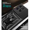 For Motorola Edge 50 Pro Case With Slide Lens Cover Edge 50 Fusion 50 Neo 50 5G 40 50 Pro Rotating Ring Shockproof Stand Holder Phone Case