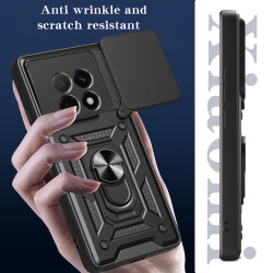 For Oppo F29 Pro Case With Slide Lens Cover F29 Rotating Ring Shockproof Stand Holder Phone Case