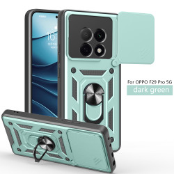For Oppo F29 Pro Case With Slide Lens Cover F29 Rotating Ring Shockproof Stand Holder Phone Case