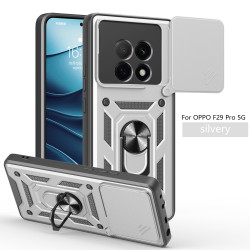 For Oppo F29 Pro Case With Slide Lens Cover F29 Rotating Ring Shockproof Stand Holder Phone Case