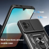 For Samsung Galaxy XCover7 Pro Case With Slide Lens Cover Rotating Ring Shockproof Stand Holder Phone Case