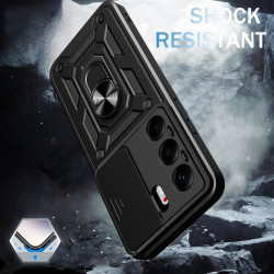 For Tecno Camon 40 Pro 4G Case With Slide Lens Cover Camon 40 4G Camon 30 30 Pro 5G Rotating Ring Shockproof Stand Holder Phone Case