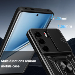 For Tecno Camon 40 Pro 4G Case With Slide Lens Cover Camon 40 4G Camon 30 30 Pro 5G Rotating Ring Shockproof Stand Holder Phone Case