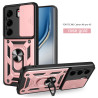 For Tecno Camon 40 Pro 4G Case With Slide Lens Cover Camon 40 4G Camon 30 30 Pro 5G Rotating Ring Shockproof Stand Holder Phone Case
