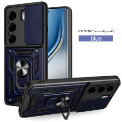For Tecno Camon 40 Pro 4G Case With Slide Lens Cover Camon 40 4G Camon 30 30 Pro 5G Rotating Ring Shockproof Stand Holder Phone...