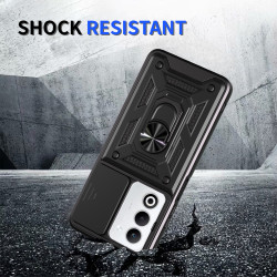 For Oppo A5 5G Case With Slide Lens Cover A5 Pro 5G A3 4G A3X 4G Rotating Ring Shockproof Stand Holder Phone Case