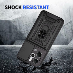 For Realme 14 Case With Slide Lens Cover Rotating 13+5G 13Pro 5G 13Pro+ 5G Ring Shockproof Stand Holder Phone Case