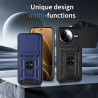 For Xiaomi Redmi K80 Pro 5G Case With Slide Lens Cover Redmi K80 5G K70 Pro K70E 5G Ring Shockproof Stand Holder Phone Case