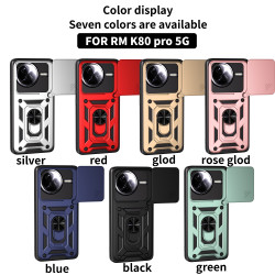 For Xiaomi Redmi K80 Pro 5G Case With Slide Lens Cover Redmi K80 5G K70 Pro K70E 5G Ring Shockproof Stand Holder Phone Case