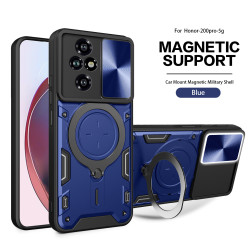Case For Honor 200 Pro 200Smart 200Lite Magnetic Slide Camera Protection Play60Plus Magic765Pro Cover 360 Rotate Kickstand Armor