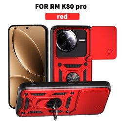 For Xiaomi Redmi K80 Pro 5G Case With Slide Lens Cover Redmi K80 5G K70 Pro K70E 5G Ring Shockproof Stand Holder Phone Case