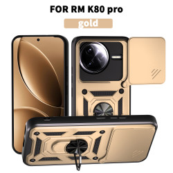 For Xiaomi Redmi K80 Pro 5G Case With Slide Lens Cover Redmi K80 5G K70 Pro K70E 5G Ring Shockproof Stand Holder Phone Case